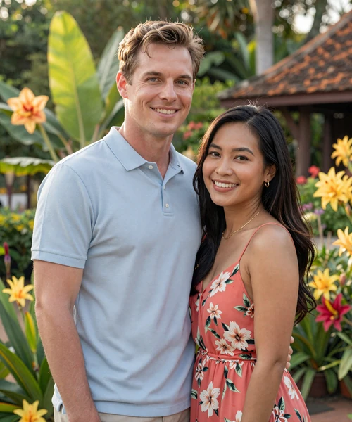 James from USA and Nong from Thailand, a successful couple who met through Thai dating on Foreign Girl Date platform