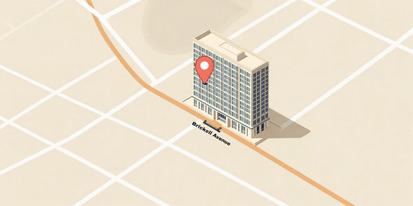 Map showing Foreign Girl Date office location at 1250 Brickell Avenue, Miami FL 33131