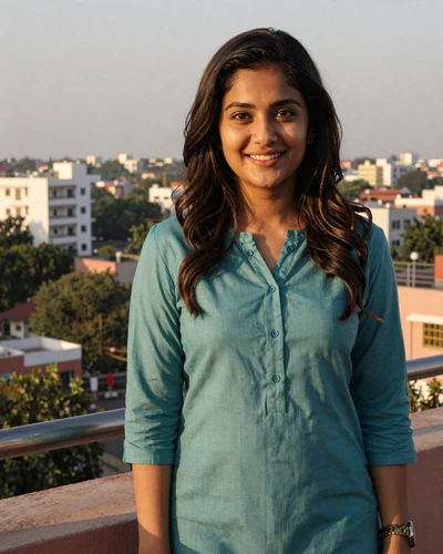 Priti, 28, verified Indian woman from Pune in a teal kurta