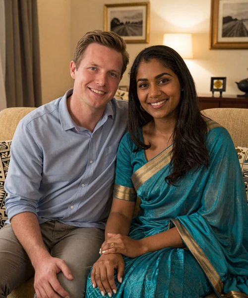 David from USA and Rashida from Bangladesh, a successful couple who met through Bangladeshi dating on Foreign Girl Date platform